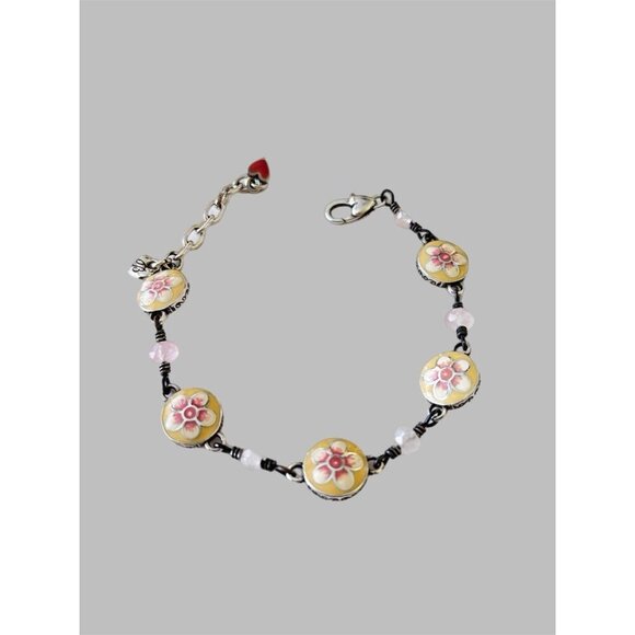 Brighton Spring Fever Cream Heart Retired Set Necklace, Bracelet, Earrings - Picture 10 of 13